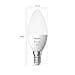 Philips Hue White Candela Smart LED, Attacco E14, 5.5W, Luce Bianca Calda, Dimmerabile, Controllo con Bluetooth e Hue App, Funziona con Alexa, Google Assistant e Apple HomeKit, pack da 2 - 4