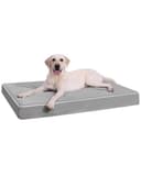 KSIIA Cama para Perros Grandes Ortopédica, Colchón Perro Lavable, Colchoneta Perro Impermeable, Dog Bed con Funda Extraíble, Gris, 104x68x8cm - 1