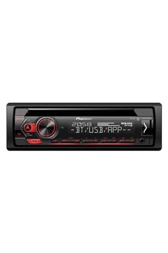 Pioneer DEH-S320BT 1-DIN CD Tuner with Bluetooth, USB, Spotify, Pioneer Smart Sync App and compatible with Android devices.