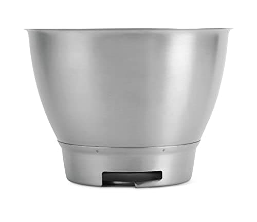 Kenwood KAT300SS Ciotola da 4,6 litri in acciaio inox CHEF SS BOWL, accessori per robot da cucina, adatta per tutti i robot da cucina Chef serie KVC3000, argento