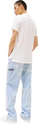 Tommy Jeans Herren Poloshirt Kurzarm Slim Placket Slim Fit, Weiß (Ecru), XXL - 2
