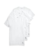 POLO RALPH LAUREN Slim Fit Cotton T-Shirt 3-Pack, L, White - 1