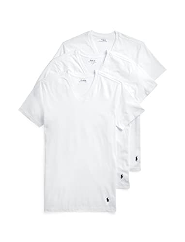 POLO RALPH LAUREN Slim Fit Cotton T-Shirt 3-Pack, L, White