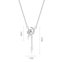 HinDaLi Collana Donna Ciondolo Luna e Stelle Collana in Argento 925 per Donna Bambina Ragazza Pendente Luna Crescente Zirconi Pendente Stella Cristalli Brillantini Gioielli - 2