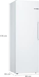 Bosch KSV33VWEP Serie 4, Frigorifero monoporta da libera installazione, ripiano estraibile per gli alimenti riposti in fondo, Luce LED, Funzione raffreddamento intensivo, Bianco, 176 x 60 cm - 2