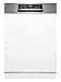 Bosch SMI6ECS12E Series 6, Smart Dishwasher, Partially Integrated, 60 cm, Cutlery Drawer, Dishwasher Made in Germany, Particularly Quiet, Strong Cleaning, Extra Drying, Program Assistant, Stainless - 1