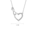HinDaLi Collana Cuore Infinito Argento 925 per Donna Bambina Ragazza Simbolo Infinity Cuore Ciondolo Catena Collana da Donna Argento Zirconi Punto Luce Infinito Pendente Choker Brillantini - 2