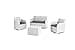 Keter ROSALIE LOUNGE SET con cuscini - Poltrone 65x63x74h Divano 113x65x74h Tavolino contenitore 60x55x39h Bianco - 2