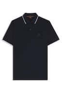 BOSS Mens Passertip Logo-Patch Slim-fit Polo Shirt in Stretch Cotton - 1