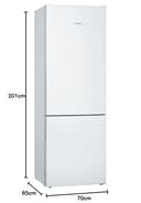 Bosch Home & Kitchen Appliances KGE49AWCAG Serie 6 Freestanding Fridge Freezer with Low Frost and VitaFresh, 201cm, 419L capacity, 70cm XL wide, White - 7