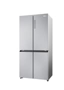 Haier Cube 83 Series 3 Freestanding American Fridge Freezer, 4 Doors, Total No Frost, E Class, Touch Display, Air Surround Technology, 467L Total Capacity, Gentle Silver, 83x65x182 cm - HCR3818ENMG - 4
