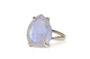 Anillo de Piedra Lunar de Color Cambiante en Plata de Ley 925 - Anillo de Piedra Lunar Moderno para Bodas, Cumpleaños y Eventos Informales - 1