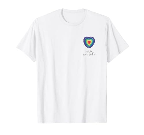Coldplay Moon Music Heart Amazon Exclusive T-Shirt, White