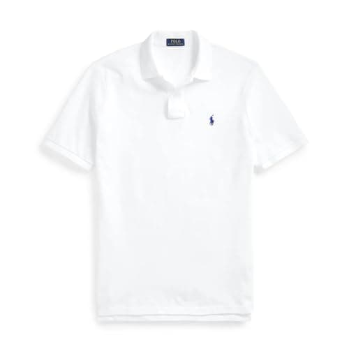 Ralph Lauren Polo in piquet vestibilità aderente., bianco, M