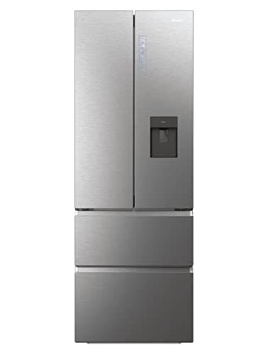 Haier HFW7720EWMP / French Door/Edelstahlfront / 477 Liter/MyZone Plus/Humidity Zone/Wasserspender/Smart Home: Integriertes Wi-Fi/Auch per hOn App steuerbar, 70 cm Breite