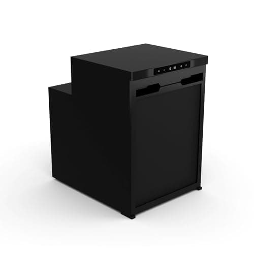 NOMAD Campervan Fridge Freezer CR50X 12/24V Integrated Refrigerator 43.4L Digital Control Panel Night Mode Reversible Door Battery Protection Ideal for Campervans Motorhomes Boats Energy Class E Black