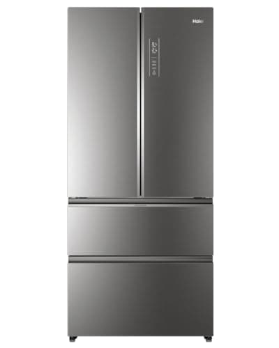 Haier French Door Kühl-Gefrierkombination I 83 cm Breite, 539 L I French Door Kühlschrank mit Eiswürfelbereiter, Touch & No Frost I Doppeltür Kühlschrank mit Gefrierfach I FD 83 SERIE 7 HB18FGSAAA