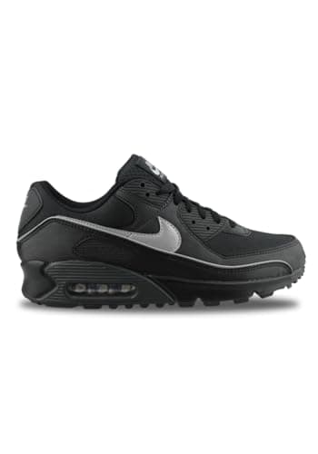 Nike Air Max 90 Premium Scarpe da uomo con dettagli riflettenti (nero/nero/antracite/multicolore), Nero/Nero/Antracite/Multicolore, 7