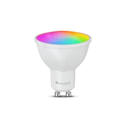 Nanoleaf Lámpara LED mate GU10 – 1 bombilla RGBCW regulable, sincronización de pantalla, 400 lúmenes, aplicación Bluetooth WiFi, control de voz (compatible con Alexa, Apple Home)