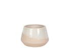 MACETA CERAMICA BEIFE/BLANCO - 1