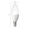 Philips Hue Pacchetto vantaggio - E14 - con 4 Lampadine LED a Candela - Luce da bianca calda a bianca fredda - Incl. Hue Interruttore Dimmer - Hue White Ambiance - 9