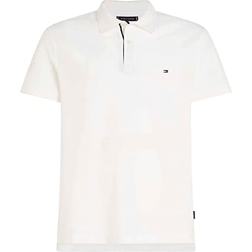 Tommy Hilfiger Men's Regular Fit Short Sleeve Polo Shirt, White (White), S