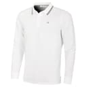 Calvin Klein Mens Campus Long Sleeve Polo Shirt - White - L - 1