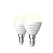 Philips Hue White Sferetta Smart LED, Attacco E14, 5.7W, Luce Bianca Calda, Dimmerabile, Controllo con Bluetooth e Hue App, Funziona con Alexa, Google Assistant e Apple HomeKit, pack da 2 - 4