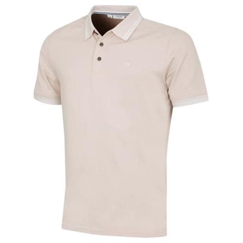 Calvin Klein Herren Campus 3 Knopf-Polo-Hemd - Steingekippt - M