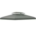 Outsunny Ersatzdach für Pavillon 3 x 4 m wasserabweisend Pavillondach mit Doppeldach Ersatzbezug für Gartenpavillon Ersatzteile aus Polyestet-Stoff Dunkelgrau - 1