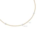 Ethos Jewelry 585 Echtgold 14K Gelbgold Diamant-Station Armband mit 5 kleinen Diamanten – Filigran, Minimalistisches Design – Mit VS2+ Klarheit Diamanten – Handgefertigtes Geschenk für Frauen - 2