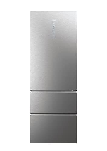 Haier HTW7720ENMP Fridge-Freezer Combination / Stainless Steel Front / 483 Litres / MyZone Plus / Humidity Zone / Smart Home: Integrated Wi-Fi / Also Controllable via hOn App