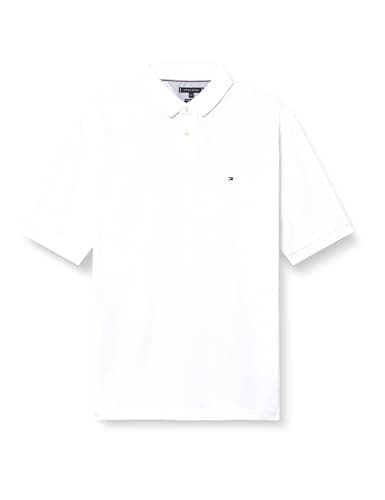 Tommy Hilfiger Mens BT -1985 Regular Polo -B MW0MW41264 S/S Polo, White, XXL, Weiß (Weiß), XXL