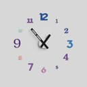 Giallobus - Reloj Typos - Typos - Madera de MDF - Float ⌀ 60/80/110cm - 02 - Lavender - Reloj de Pared Moderno - Números Adhesivos 3D - Diámetro Variable 60/80/100cm - 1