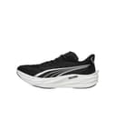 PUMA Mens Deviate Nitro 4 Road Running Shoes Black/White 9 UK - 2