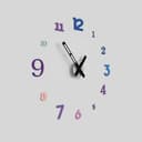 Giallobus - Reloj Typos - Typos - Madera de MDF - Float ⌀ 60/80/110cm - 02 - Lavender - Reloj de Pared Moderno - Números Adhesivos 3D - Diámetro Variable 60/80/100cm - 2