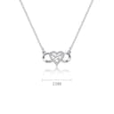 HinDaLi Collana Cuore Infinito Argento 925 per Donna Bambina Ragazza Simbolo Infinity Cuore Ciondolo Catena Collana da Donna Argento Zirconi Infinito Pendente Choker Brillantini - 2