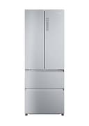 Haier FD 70 Series 5 Freestanding American Fridge Freezer, 4 Doors, Total No Frost, E Class, Air Surround, MyZone Plus, Touch Display, 446L Total Capacity, Gentle Silver, 70x68x190 cm - HFR5719ENMG - 1