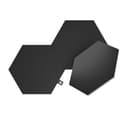 Nanoleaf Shapes Ultra Black Hexagon Expansion Pack, 3 Esagoni LED Aggiuntivi RGBW - Applique da Parete Interno Modulari, Luci Led 16M Colori WiFi, Funziona con Alexa, Sincronia Musica e Monitor - 1