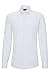 HUGO Camisa Kason Slim Fit para Hombre de Sarga de algodón fácil de Planchar, Open White199, 46 - 2
