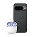 Google Pixel 10 - Unlocked Android Smartphone with Gemini, Advanced Triple Rear Camera, 24+ Hour Battery and 6.3" Actua Display - Obsidian, 128GB + Buds 2a (Iris) - 1