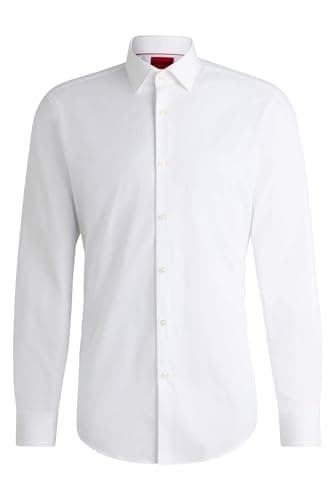 HUGO Kenno, Camicia, Bianco (Open White 199), 41, da Uomo
