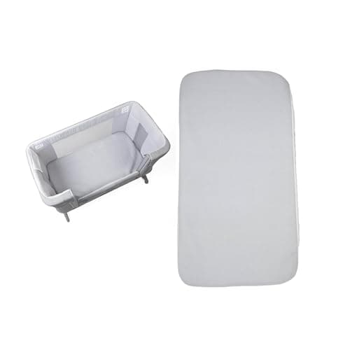 Chicco Doppelschichtiger Matratzenbezug für Next2Me Forever Co-Schlafbett, atmungsaktive Matratzenauflage, maschinenwaschbar, grau, 06079878000710