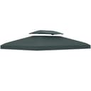 Outsunny Ersatzdach für Pavillon 3 x 4 m wasserabweisend Pavillondach mit Doppeldach Ersatzbezug für Gartenpavillon Ersatzteile aus Polyestet-Stoff Kohlegrau - 1