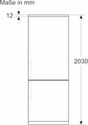 Siemens KG39NAIAU iQ500 Freistehende Kühl-Gefrier-Kombination, Gefrierbereich unten, 363 l, Total noFrost, hyperFresh, extrem leise, LED Beleuchtung, 203 x 60 cm, Gebürsteter Stahl AntiFingerprint - 6