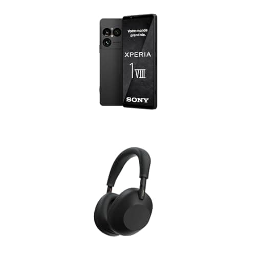 Sony Xperia 1 VIII - 6,5" 19,5:9 FHD+ HDR OLED 120Hz, Dreifach-Kamera mit neuem Teleobjektiv, Xperia AI, Akku für 2 Tage, 3,5mm Audio, Dual SIM, Graphit-Schwarz + WH1000XM6