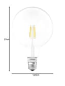 OSRAM SMART+ LED Filament Globe, Bluetooth Lamp with E27 Socket, dimmable, Replacement for 50W Light Bulb, warm white - 10
