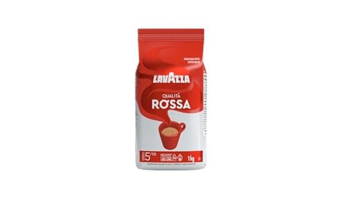 Lavazza Qualita Rossa - 6 x 1kg Bags of Espresso Beans - Authentic Italian, Mixed and Roasted in Italy, Chocolate Flavour, Full Body and Intense Flavours