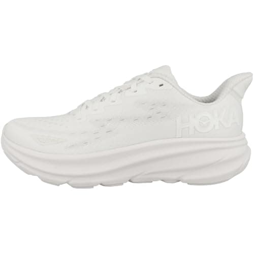 Hoka One One 1127896-WWH Clifton 9 White/White Women's Scarpe Taglia US 8
