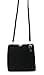 Lusso in pelle Genuine Italian Suede Front & Leather Back Handbag Crossbody Shoulder Bag with Detachable Strap (Black) - 6